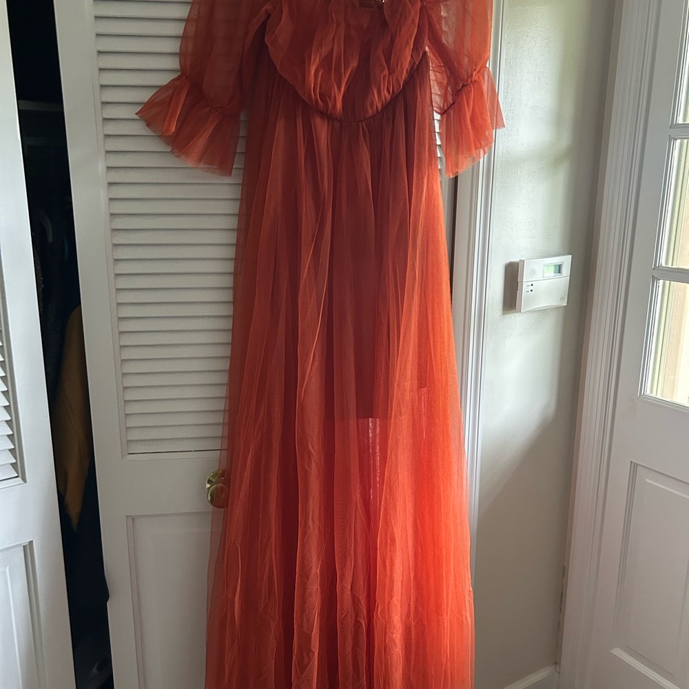 Orange Tulle Dress